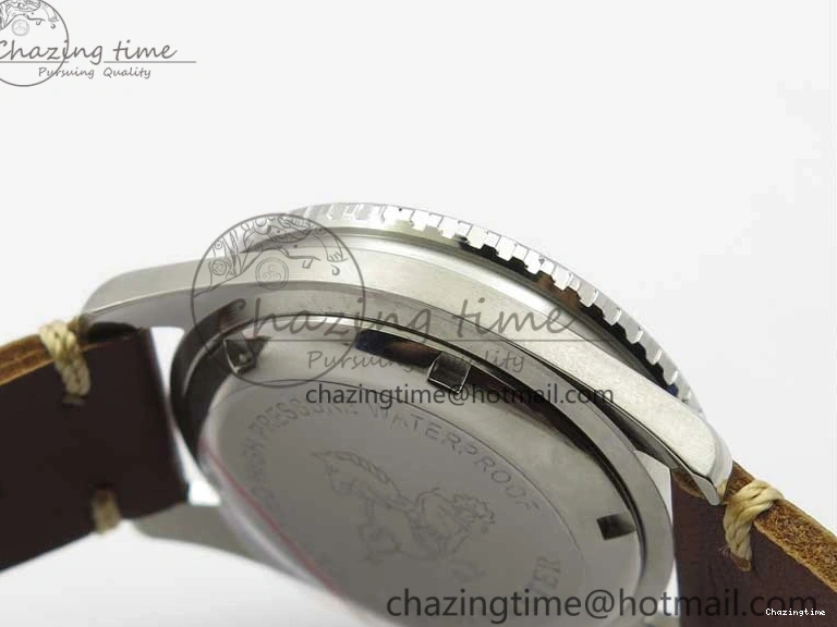 0322 Practical Vintage Seamaster 300 No Date T SS B12 Black Dial On Brown Leather Strap A2836 (Free Nylon Strap) 7910